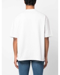 weißes bedrucktes T-Shirt mit einem Rundhalsausschnitt von Balenciaga