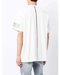 weißes bedrucktes T-Shirt mit einem Rundhalsausschnitt von Haculla