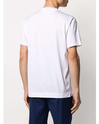 weißes bedrucktes T-Shirt mit einem Rundhalsausschnitt von Z Zegna
