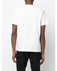 weißes bedrucktes T-Shirt mit einem Rundhalsausschnitt von Parajumpers