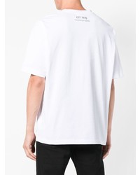 weißes bedrucktes T-Shirt mit einem Rundhalsausschnitt von Calvin Klein Jeans Est. 1978