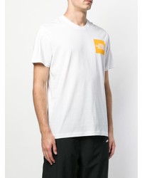 weißes bedrucktes T-Shirt mit einem Rundhalsausschnitt von The North Face