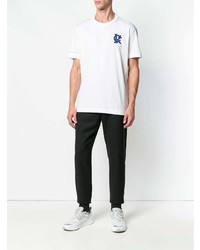 weißes bedrucktes T-Shirt mit einem Rundhalsausschnitt von Calvin Klein 205W39nyc