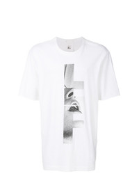 weißes bedrucktes T-Shirt mit einem Rundhalsausschnitt von Lost & Found Rooms