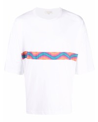 weißes bedrucktes T-Shirt mit einem Rundhalsausschnitt von MACKINTOSH