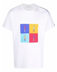 weißes bedrucktes T-Shirt mit einem Rundhalsausschnitt von MACKINTOSH