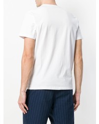 weißes bedrucktes T-Shirt mit einem Rundhalsausschnitt von MAISON KITSUNÉ