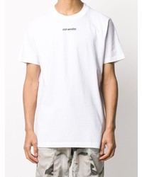 weißes bedrucktes T-Shirt mit einem Rundhalsausschnitt von Off-White