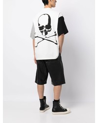 weißes bedrucktes T-Shirt mit einem Rundhalsausschnitt von Mastermind Japan