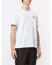 weißes bedrucktes T-Shirt mit einem Rundhalsausschnitt von CK Calvin Klein