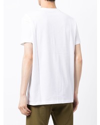 weißes bedrucktes T-Shirt mit einem Rundhalsausschnitt von Balmain