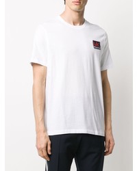 weißes bedrucktes T-Shirt mit einem Rundhalsausschnitt von Michael Kors