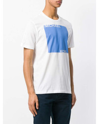 weißes bedrucktes T-Shirt mit einem Rundhalsausschnitt von MICHAEL Michael Kors