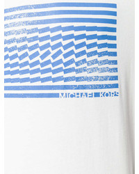 weißes bedrucktes T-Shirt mit einem Rundhalsausschnitt von MICHAEL Michael Kors