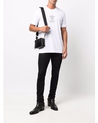 weißes bedrucktes T-Shirt mit einem Rundhalsausschnitt von Givenchy