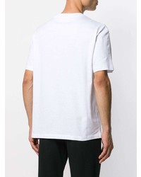 weißes bedrucktes T-Shirt mit einem Rundhalsausschnitt von McQ Alexander McQueen