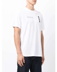 weißes bedrucktes T-Shirt mit einem Rundhalsausschnitt von Armani Exchange