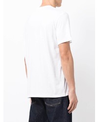 weißes bedrucktes T-Shirt mit einem Rundhalsausschnitt von Armani Exchange