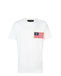 weißes bedrucktes T-Shirt mit einem Rundhalsausschnitt von Mr & Mrs Italy