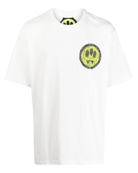 weißes bedrucktes T-Shirt mit einem Rundhalsausschnitt von #Mumofsix