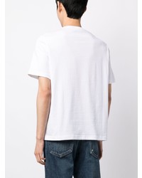weißes bedrucktes T-Shirt mit einem Rundhalsausschnitt von N°21