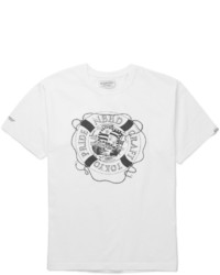 weißes bedrucktes T-Shirt mit einem Rundhalsausschnitt von Neighborhood