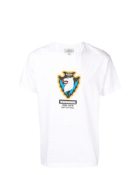 weißes bedrucktes T-Shirt mit einem Rundhalsausschnitt von Neighborhood
