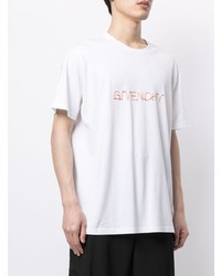 weißes bedrucktes T-Shirt mit einem Rundhalsausschnitt von Givenchy