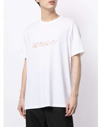 weißes bedrucktes T-Shirt mit einem Rundhalsausschnitt von Givenchy