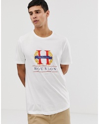 weißes bedrucktes T-Shirt mit einem Rundhalsausschnitt von New Look