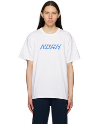 weißes bedrucktes T-Shirt mit einem Rundhalsausschnitt von Noah