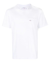 weißes bedrucktes T-Shirt mit einem Rundhalsausschnitt von NOAH NY