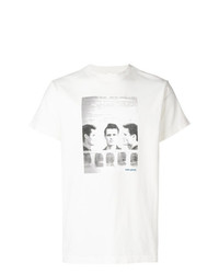 weißes bedrucktes T-Shirt mit einem Rundhalsausschnitt von Noon Goons