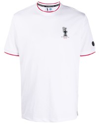 weißes bedrucktes T-Shirt mit einem Rundhalsausschnitt von North Sails x Prada Cup
