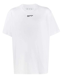 weißes bedrucktes T-Shirt mit einem Rundhalsausschnitt von Off-White