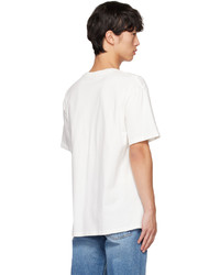 weißes bedrucktes T-Shirt mit einem Rundhalsausschnitt von Saturdays Nyc