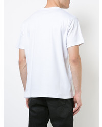 weißes bedrucktes T-Shirt mit einem Rundhalsausschnitt von Alyx