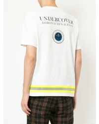 weißes bedrucktes T-Shirt mit einem Rundhalsausschnitt von Undercover