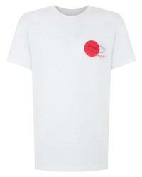 weißes bedrucktes T-Shirt mit einem Rundhalsausschnitt von OSKLEN