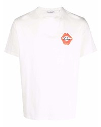 weißes bedrucktes T-Shirt mit einem Rundhalsausschnitt von Our Legacy