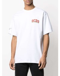 weißes bedrucktes T-Shirt mit einem Rundhalsausschnitt von Gcds