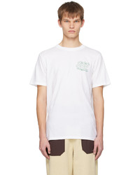 weißes bedrucktes T-Shirt mit einem Rundhalsausschnitt von Outdoor Voices