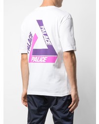 weißes bedrucktes T-Shirt mit einem Rundhalsausschnitt von Palace