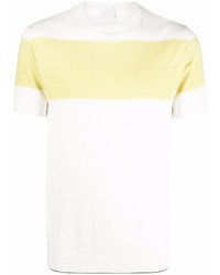 weißes bedrucktes T-Shirt mit einem Rundhalsausschnitt von Pal Zileri