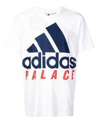 weißes bedrucktes T-Shirt mit einem Rundhalsausschnitt von Palace