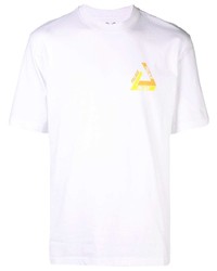 weißes bedrucktes T-Shirt mit einem Rundhalsausschnitt von Palace