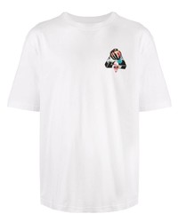 weißes bedrucktes T-Shirt mit einem Rundhalsausschnitt von Palace