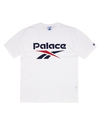 weißes bedrucktes T-Shirt mit einem Rundhalsausschnitt von Palace