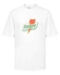 weißes bedrucktes T-Shirt mit einem Rundhalsausschnitt von Palace