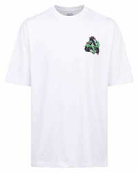 weißes bedrucktes T-Shirt mit einem Rundhalsausschnitt von Palace